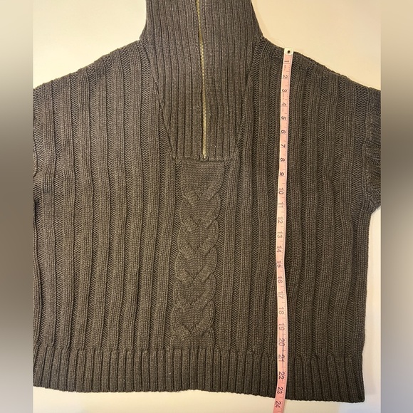 EUC NSF Pullover Chunky Quarter Zip Sweater | Brown | Size Large - Picture 15 of 16